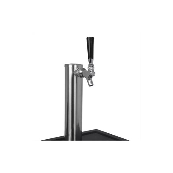 EdgeStar 3.2 Cubic Feet Silver Single Tap 5 Gal Keg Freestanding Kegerator with Door Lock and